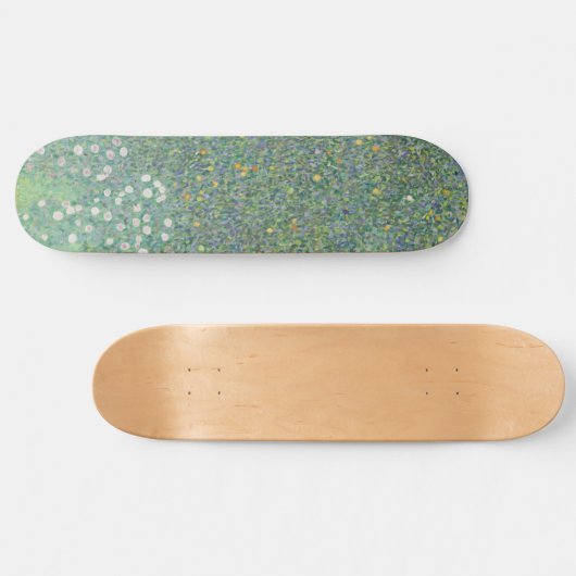Gustav Klimt Rosebüsche Unterhalb der BaumgalerieH Skateboard (Horizontal)