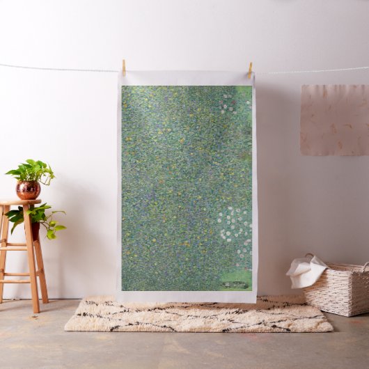 Gustav Klimt Rosebüsche Unterhalb der BaumgalerieH Stoff (Beispiel)