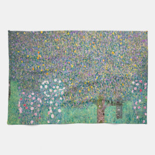 Gustav Klimt - Rosen unter den Bäumen Geschirrtuch