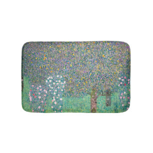 Gustav Klimt - Rosenbüsche unter den Bäumen Badematte
