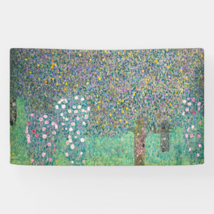 Gustav Klimt - Rosenbüsche unter den Bäumen Banner