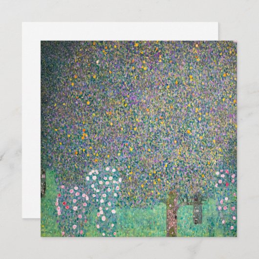 Gustav Klimt - Rosenbüsche unter den Bäumen Dankeskarte (Vorne/Hinten)