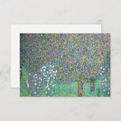 Gustav Klimt - Rosenbüsche unter den Bäumen Dankeskarte (Vorne/Hinten)