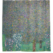 Gustav Klimt - Rosenbüsche unter den Bäumen Duschvorhang (Vorderseite)