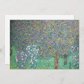 Gustav Klimt - Rosenbüsche unter den Bäumen Einladung (Vorne/Hinten)