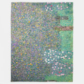 Gustav Klimt - Rosenbüsche unter den Bäumen Fleecedecke (Vorderseite)