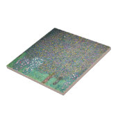 Gustav Klimt - Rosenbüsche unter den Bäumen Fliese (Seite)
