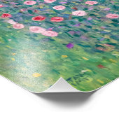 Gustav Klimt - Rosenbüsche unter den Bäumen Fotodruck (Ecke)