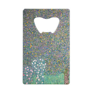 Gustav Klimt - Rosenbüsche unter den Bäumen Geldbeutel Flaschenöffner