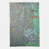 Gustav Klimt - Rosenbüsche unter den Bäumen Geschirrtuch (Vertikal)