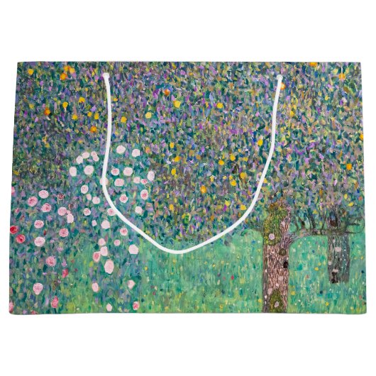 Gustav Klimt - Rosenbüsche unter den Bäumen Große Geschenktüte (Vorderseite)