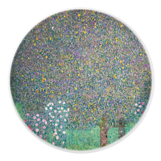 Gustav Klimt - Rosenbüsche unter den Bäumen Keramikknauf (Vorderseite)