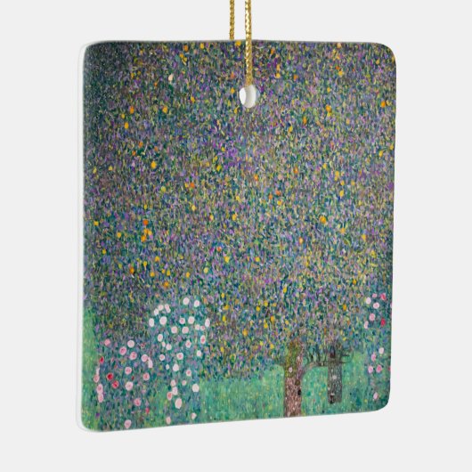 Gustav Klimt - Rosenbüsche unter den Bäumen Keramikornament (Rechts)