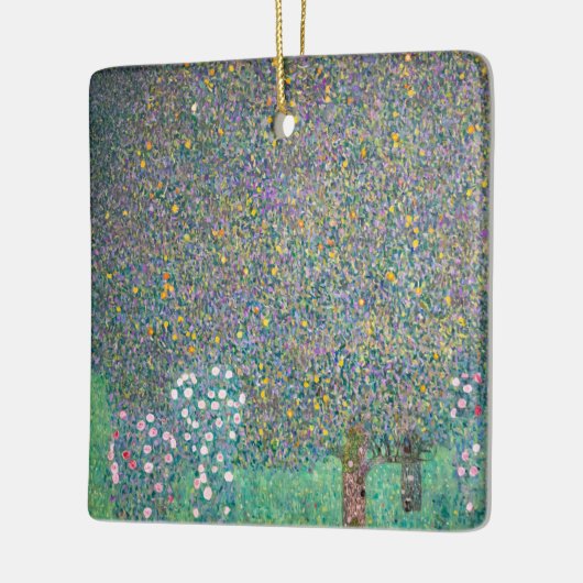 Gustav Klimt - Rosenbüsche unter den Bäumen Keramikornament (Links)