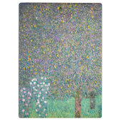 Gustav Klimt - Rosenbüsche unter den Bäumen Klemmbrett (Rückseite)