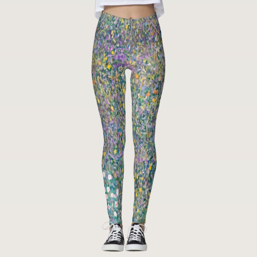 Gustav Klimt - Rosenbüsche unter den Bäumen Leggings (Vorderseite)