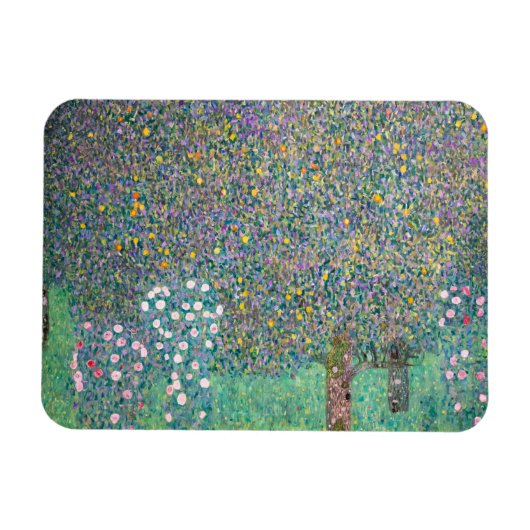 Gustav Klimt - Rosenbüsche unter den Bäumen Magnet (Horizontal)