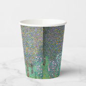 Gustav Klimt - Rosenbüsche unter den Bäumen Pappbecher (Links)