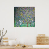 Gustav Klimt - Rosenbüsche unter den Bäumen Poster (Küche)