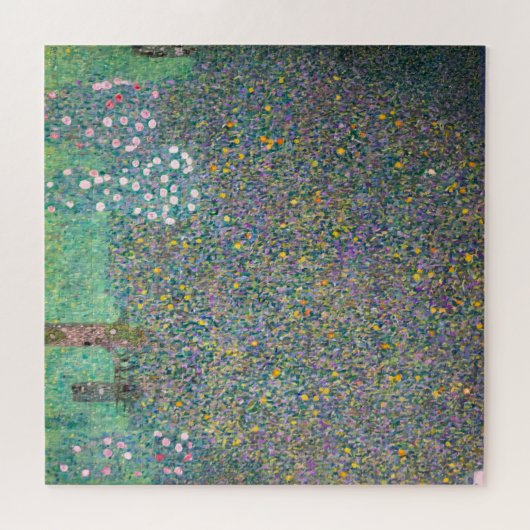 Gustav Klimt - Rosenbüsche unter den Bäumen Puzzle (Horizontal)