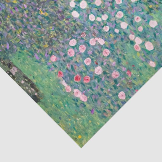 Gustav Klimt - Rosenbüsche unter den Bäumen Seidenpapier (Detail)