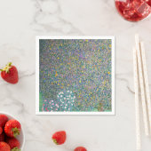 Gustav Klimt - Rosenbüsche unter den Bäumen Serviette (Beispiel)