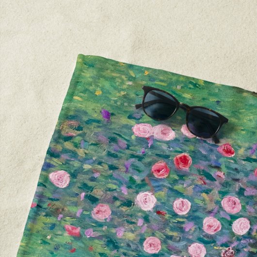 Gustav Klimt - Rosenbüsche unter den Bäumen Strandtuch (Beispiel)