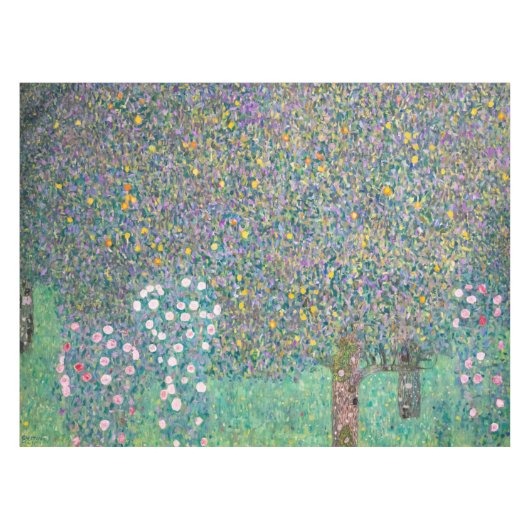 Gustav Klimt - Rosenbüsche unter den Bäumen Tischdecke (Vorderseite (Horizontal))