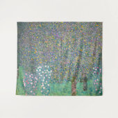Gustav Klimt - Rosenbüsche unter den Bäumen Wandteppich (Vorderseite (Horizontal))