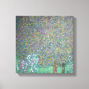 Gustav Klimt - Rosensträucher unter den Bäumen Leinwanddruck