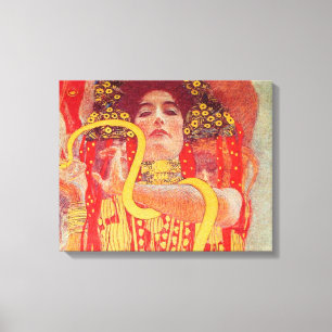 Gustav Klimt Rote Frau Goldschlange Malerei Leinwanddruck