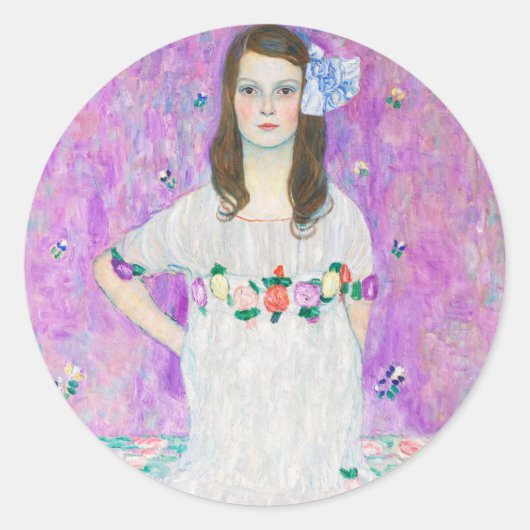 GUSTAV KLIMT RUNDUMSCHLAG AUFKLEBER "MADA PRIMAVES (Vorderseite)