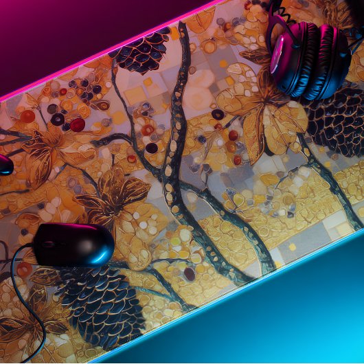 gustav klimt Rustic Pinecone Holiday Winter Bathro Schreibtischunterlage