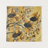 gustav klimt Rustic Pinecone Holiday Winter Bathro Wandteppich (Vorderseite (Horizontal))