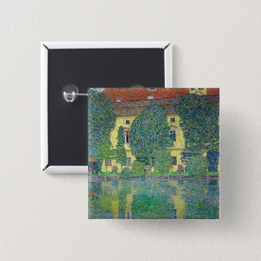 Gustav Klimt - Schloss Kammer am Attersee III Button (Vorne & Hinten)