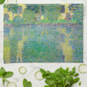 Gustav Klimt - Schloss Kammer am Attersee III Geschirrtuch (Gefaltet)