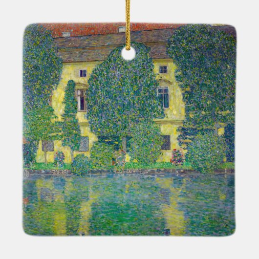 Gustav Klimt - Schloss Kammer am Attersee III Keramikornament (Rückseite)