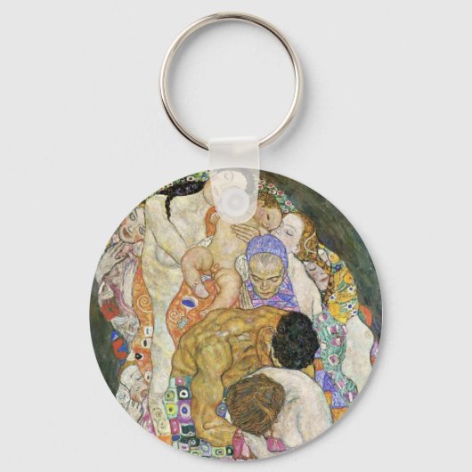 Gustav Klimt - Schlüsselkette für Leben und Tod Schlüsselanhänger (Vorderseite)