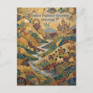 Gustav Klimt Schottische Hochlandlandschaft Postkarte