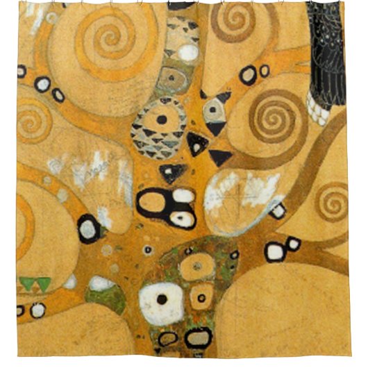 Gustav Klimt-Schüssel in einem Baum Duschvorhang (Vorderseite)