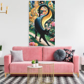 Gustav Klimt Schwarze Katze Im Blumengarten, Katze Leinwanddruck (Insitu (Wohnzimmer))