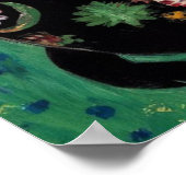 Gustav Klimt Schwarze Katze Im Blumengarten, Katze Poster (Ecke)