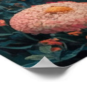 Gustav Klimt Schwarze Katze Im Blumengarten, Katze Poster (Ecke)