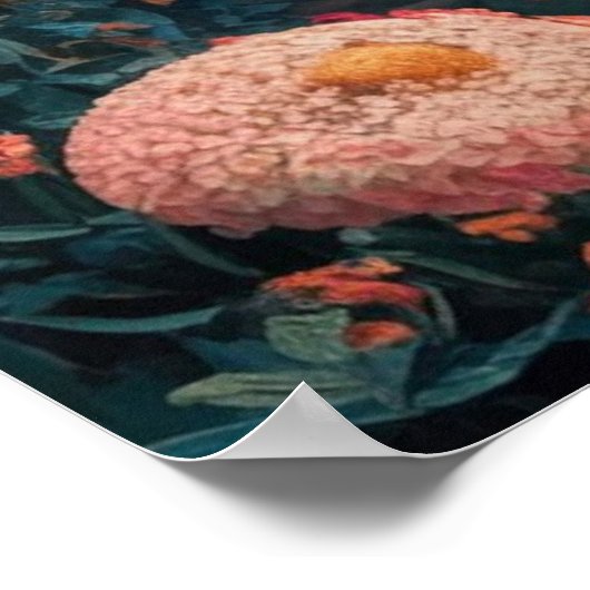 Gustav Klimt Schwarze Katze Im Blumengarten, Katze Poster (Ecke)