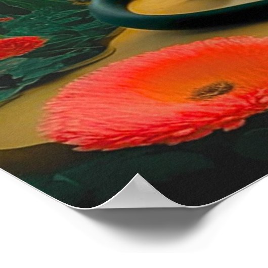 Gustav Klimt Schwarze Katze Im Blumengarten, Katze Poster (Ecke)