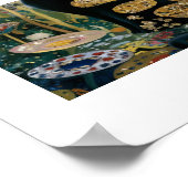 Gustav Klimt Schwarze Katze Im Blumengarten, Katze Poster (Ecke)