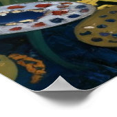 Gustav Klimt Schwarze Katze Im Blumengarten, Katze Poster (Ecke)