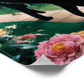 Gustav Klimt Schwarze Katze Im Blumengarten, Katze Poster (Ecke)