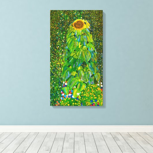 Gustav Klimt Sonnenblume Leinwand Poster (Insitu (Holzboden))