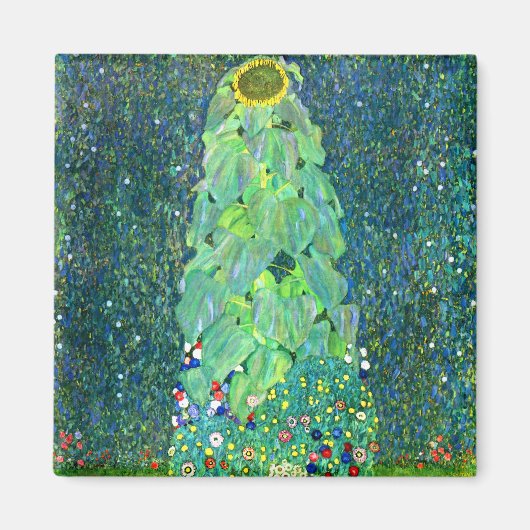 Gustav Klimt: Sonnenblume Magnet (Vorne)
